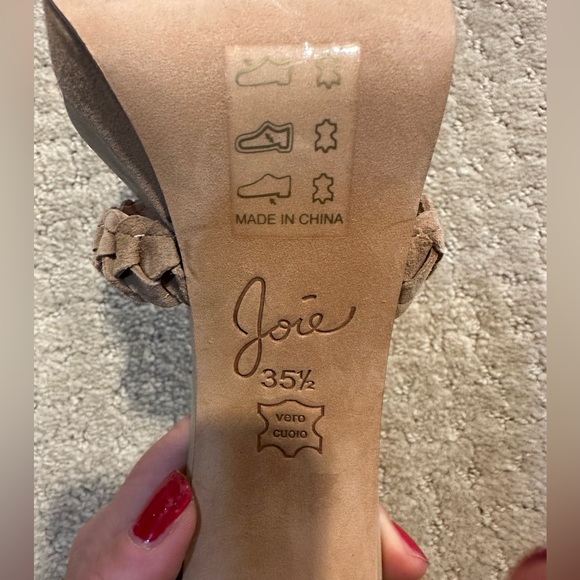 Joie Flo Ankle Wrap Suede Sandal size 5.5 / 35.5 - Picture 2 of 5